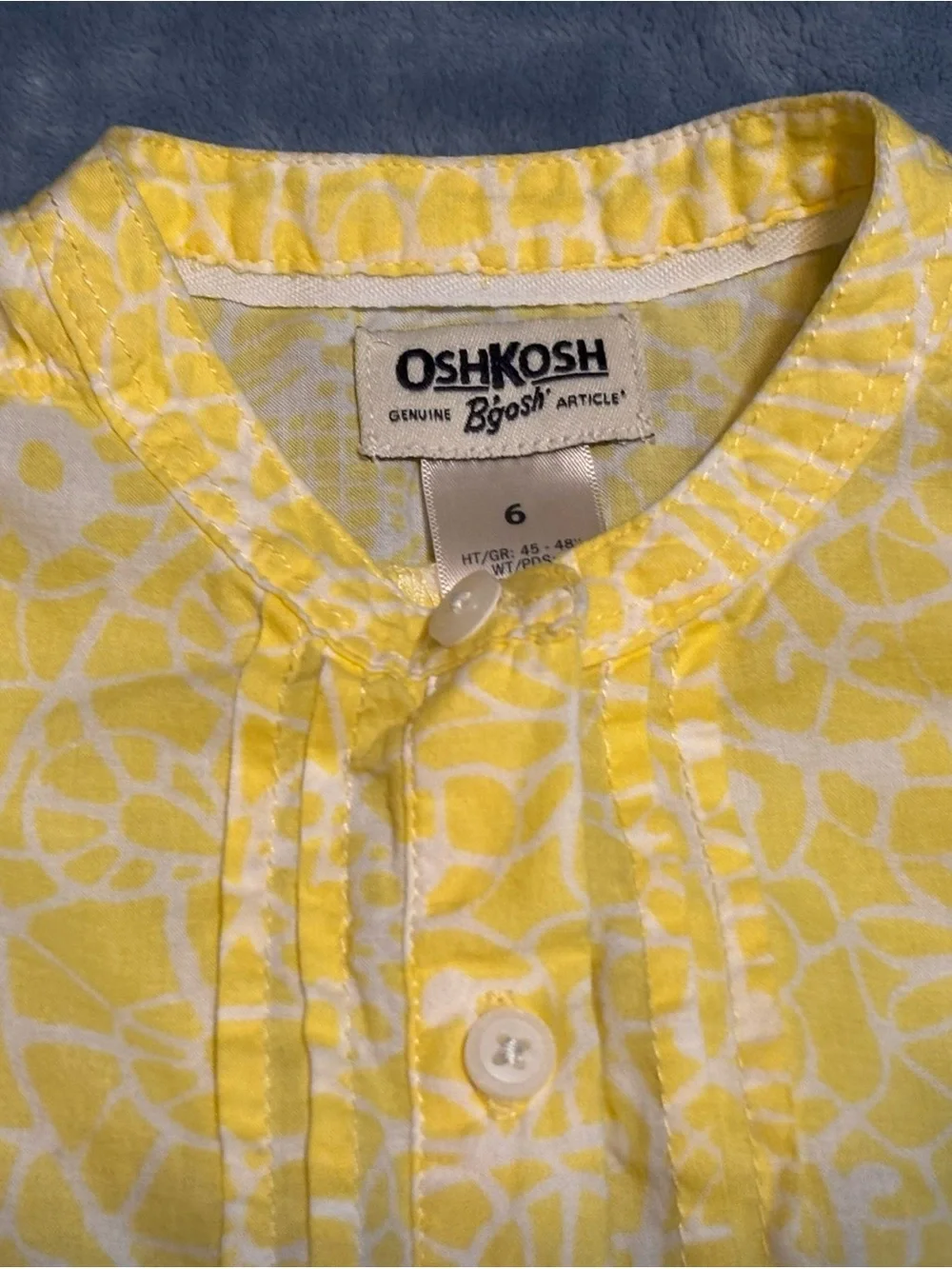 🌟Girls 6 (Small fit) OshKosh B'gosh Yellow Floral Ruffle Tank & Shorts Set